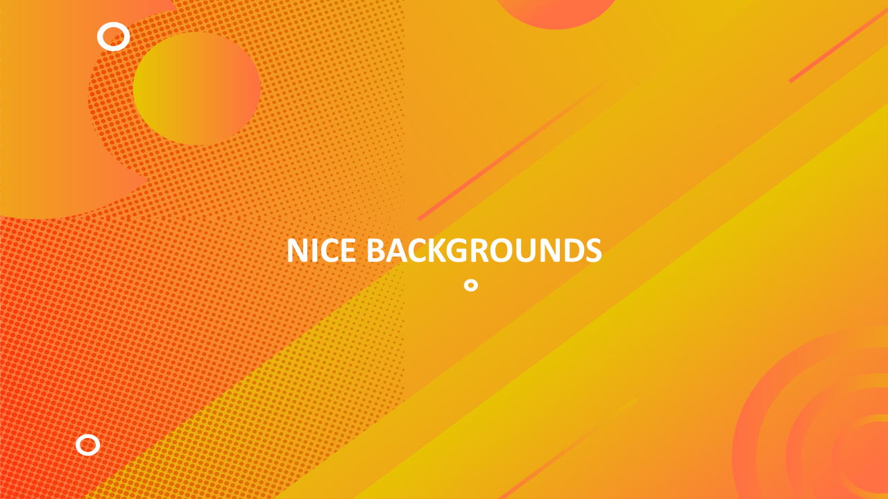 Nice Backgrounds PowerPoint Presentation Template Design
